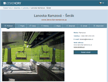 Tablet Screenshot of lanovka-ramzova.cz